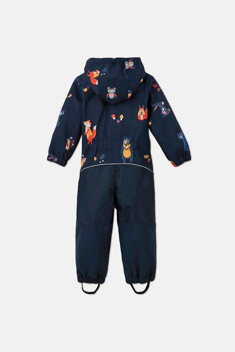 Toddler Boys Hooded Soft,Shell Romper Suit, Navy