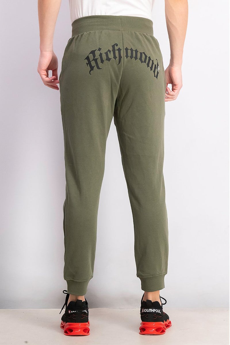 Men Regular Fit Solid Jogger Pants, Olive