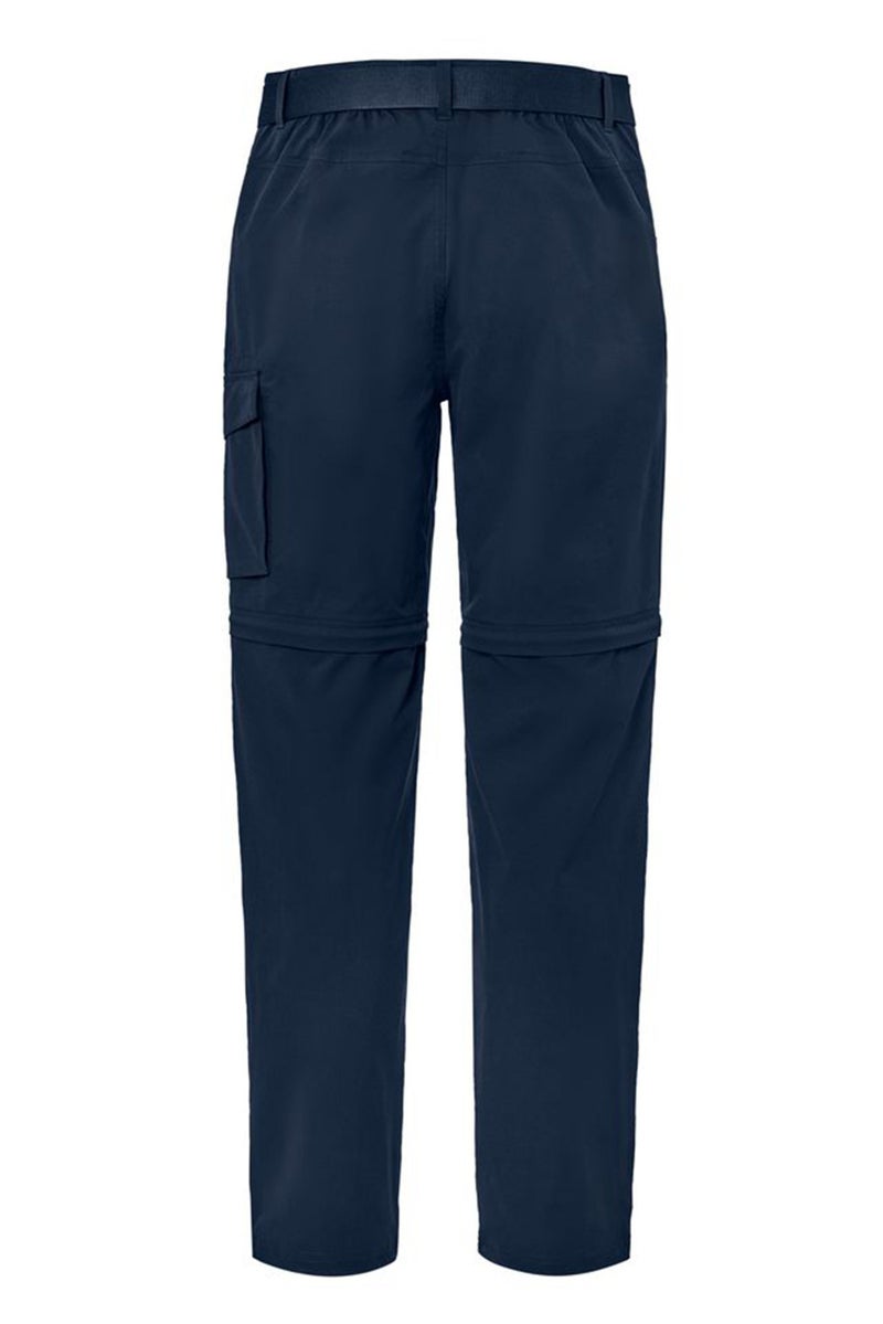 Men Regular Fit Belted Cargo Pants, Navy