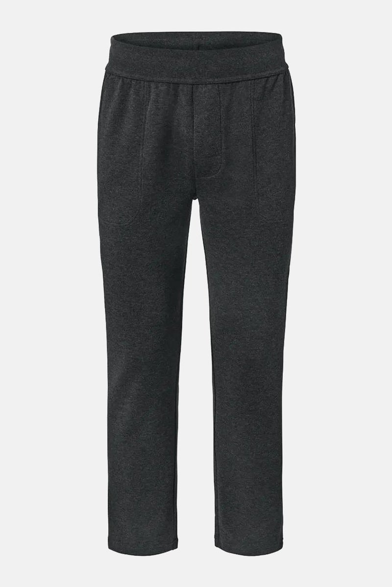 Men Plain Pull On Pajama Pants, Charcoal