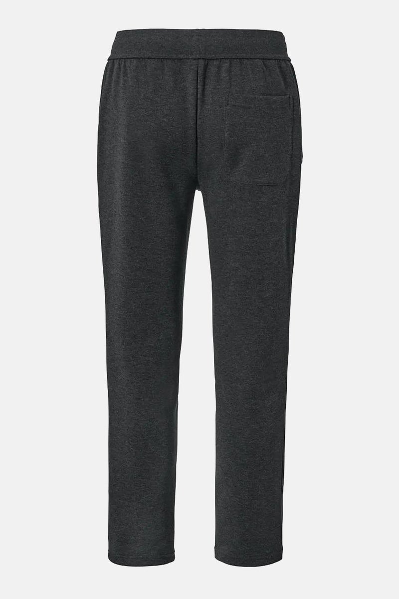 Men Plain Pull On Pajama Pants, Charcoal