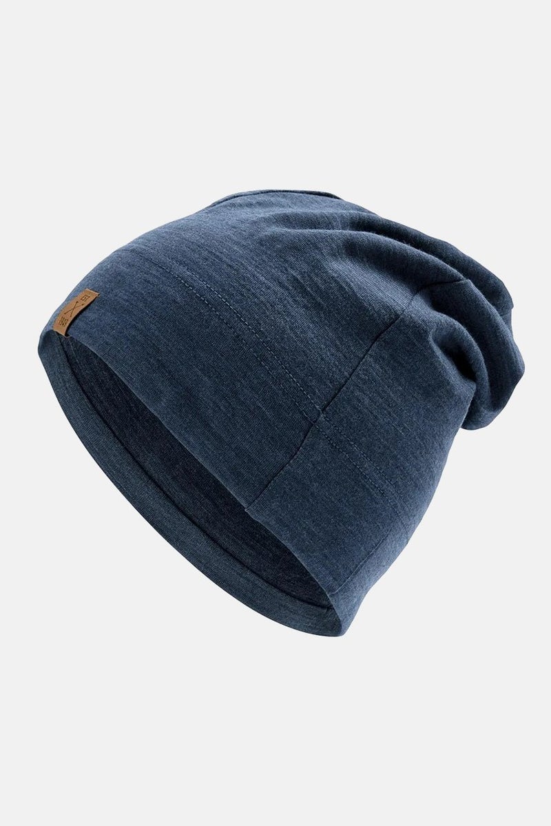 Men Merino Wool Hat, Dark Blue