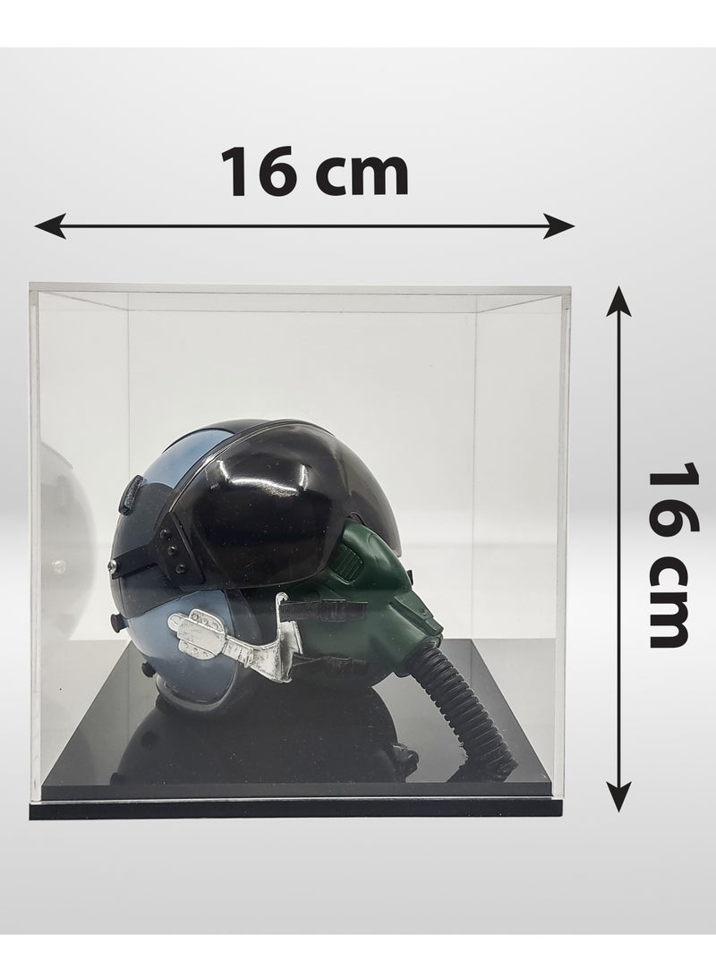 Pilot helmet Model Slate Gray with Acrylic Display Case