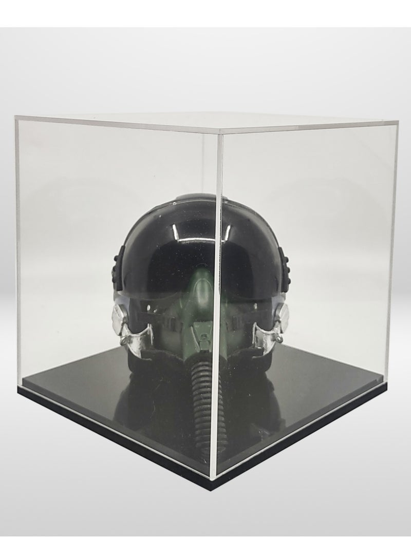 Pilot helmet Model Slate Gray with Acrylic Display Case