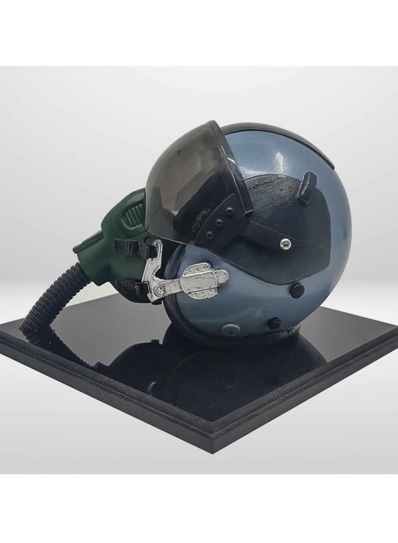 Pilot helmet Model Slate Gray with Acrylic Display Case