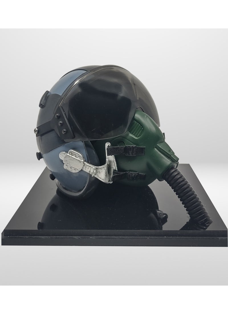 Pilot helmet Model Slate Gray with Acrylic Display Case