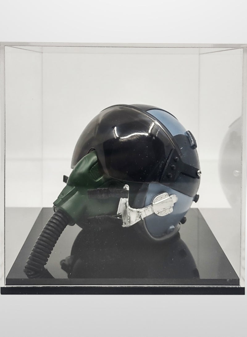 Pilot helmet Model Slate Gray with Acrylic Display Case