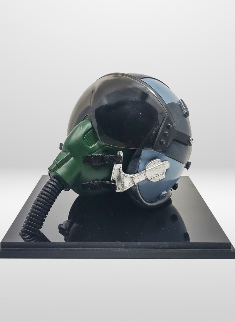 Pilot helmet Model Slate Gray with Acrylic Display Case