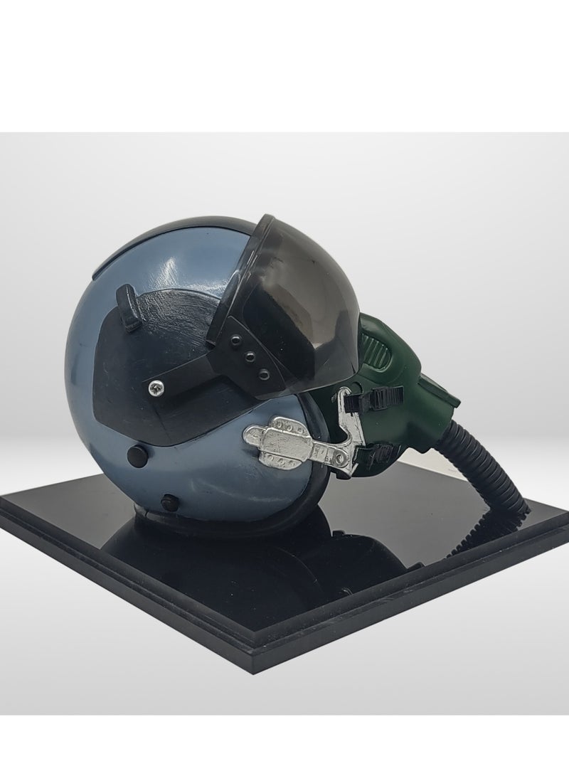 Pilot helmet Model Slate Gray with Acrylic Display Case