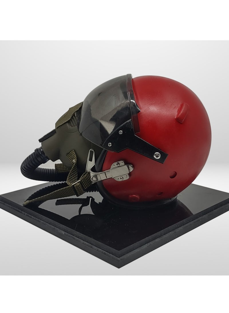 Pilot helmet Model RED with Acrylic Display Case