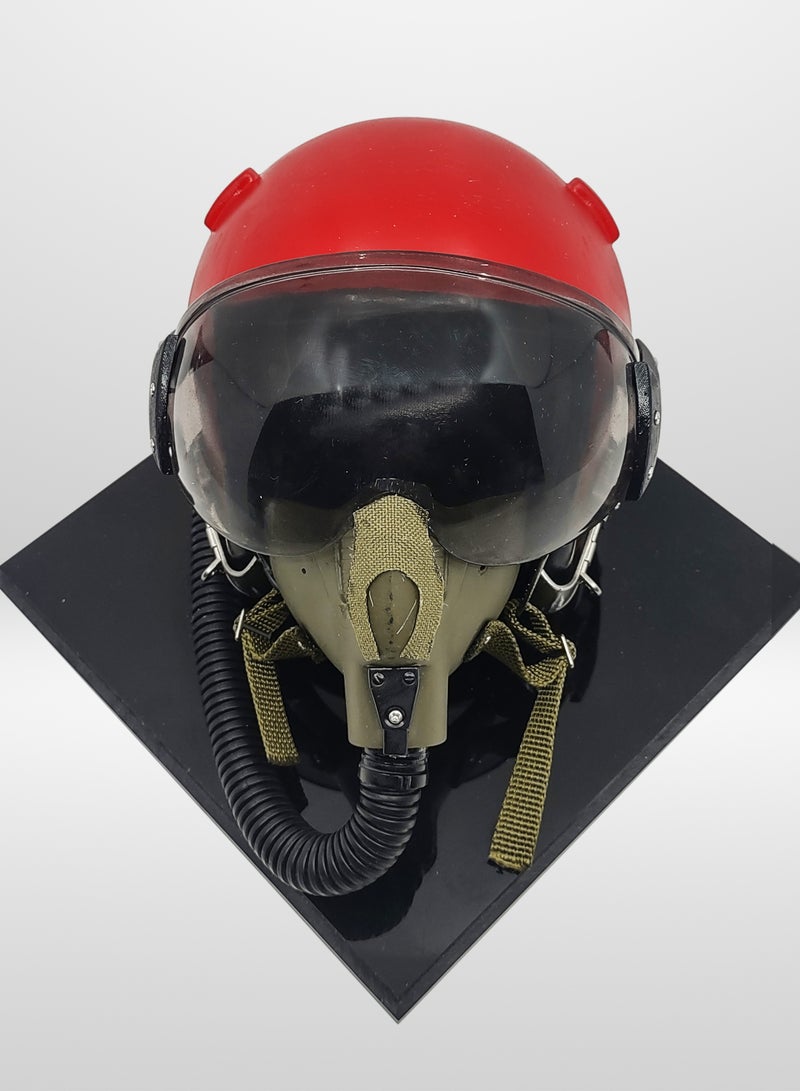 Pilot helmet Model RED with Acrylic Display Case