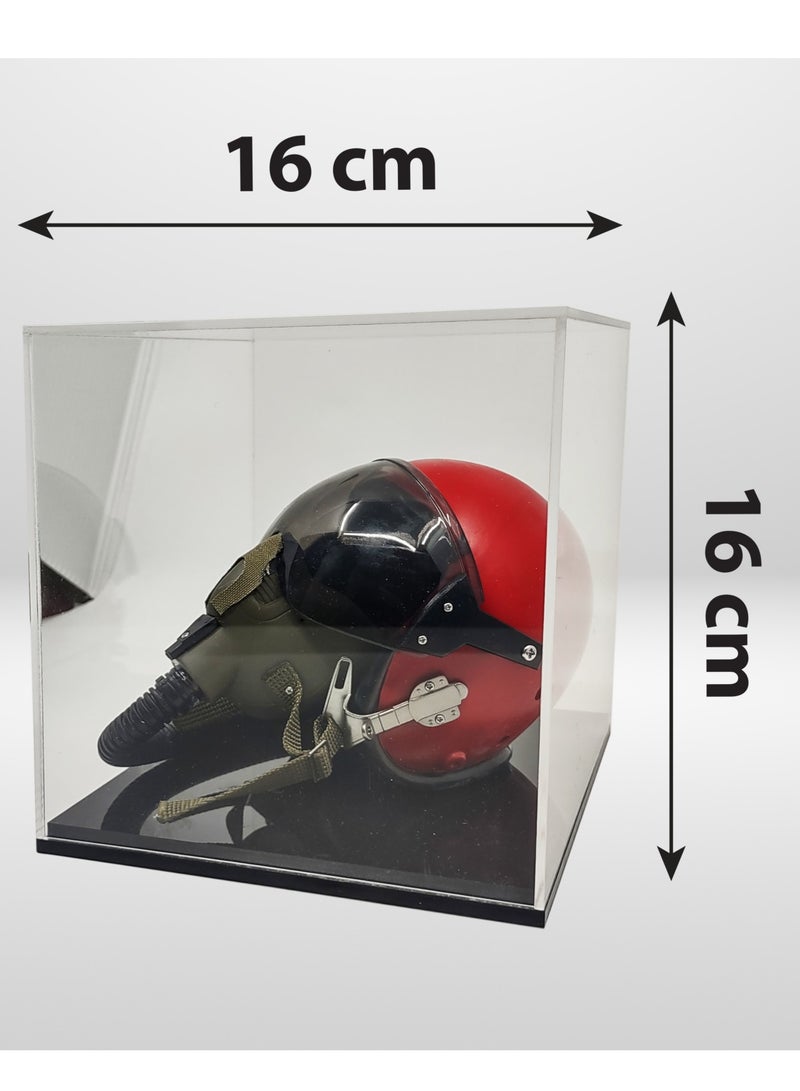 Pilot helmet Model RED with Acrylic Display Case