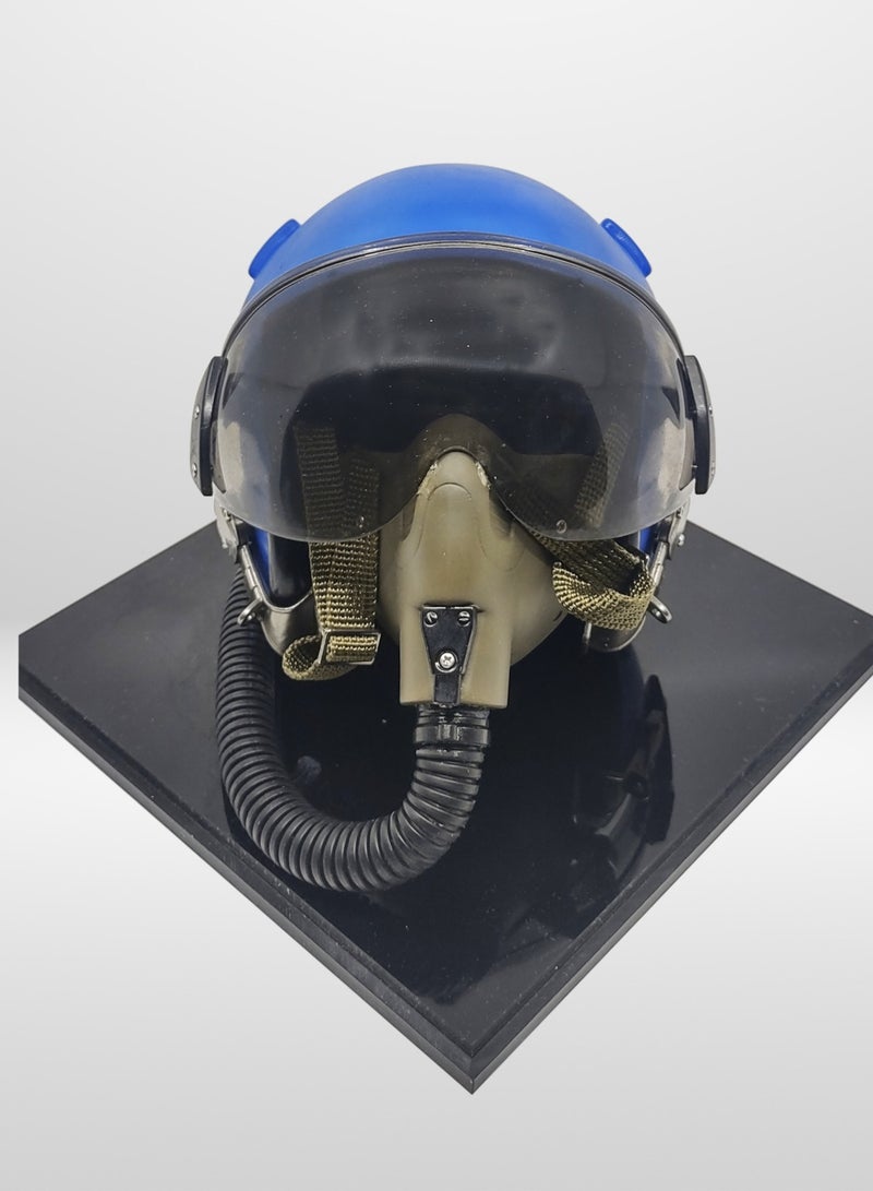 Pilot helmet Model BLUE with Acrylic Display Case