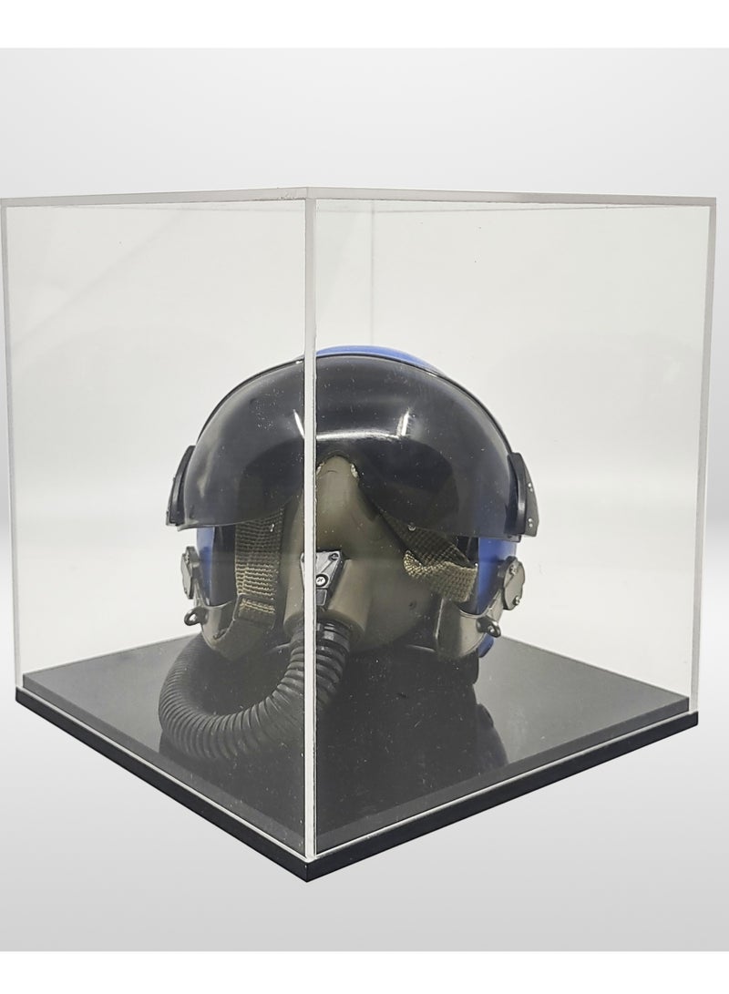 Pilot helmet Model BLUE with Acrylic Display Case