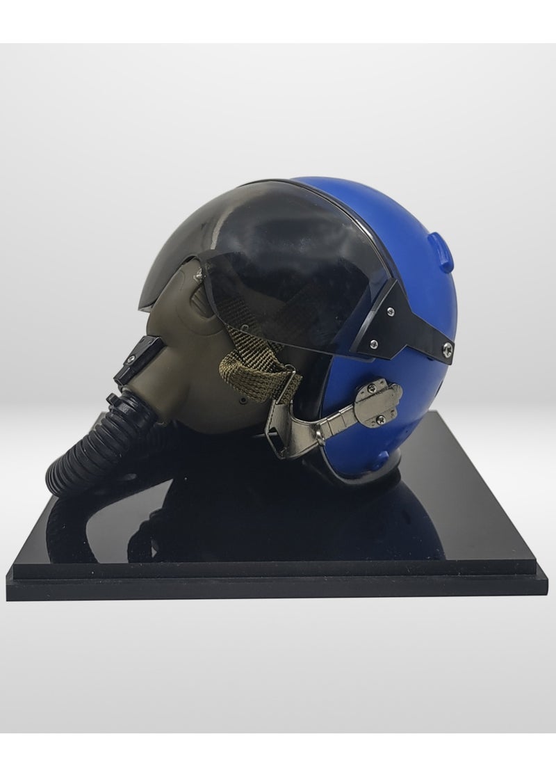 Pilot helmet Model BLUE with Acrylic Display Case