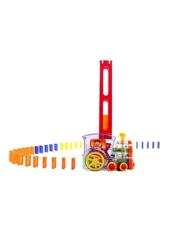 60-Piece Electric Domino Train Toy multicolour