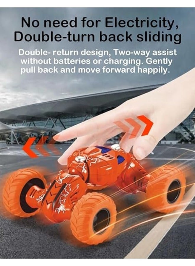 Pull Back Monster Telescopic Car Toy Non-Electric, Battery-Free, Friction Powered Vehicle with Press-Pull-Leave Feature, Runs on Any Surface Pack of 1