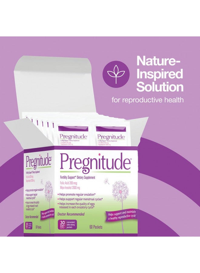 Pregnitude Reproductive Dietary Supplement - 60 Fertility Support Packets - Can Promote Regular Ovulation, Menstrual Cycles, and Increase Quality of Eggs