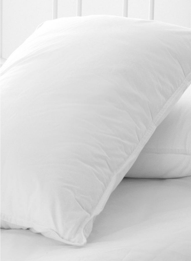 2-Piece Duck Feather Pillow Foam White 75 x 50centimeter