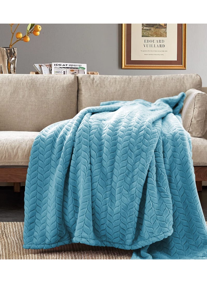 Super Soft Fleece Throw Blanket, Cozy Flannel Blanket for Adults, Lightweight Washable Plush Blanket for Couch, Sofa, Bed, Office - All Season Warm Throw (50