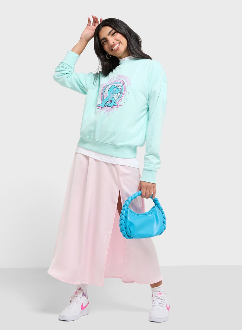 Stitch Oversize Graphic Sweatshirt