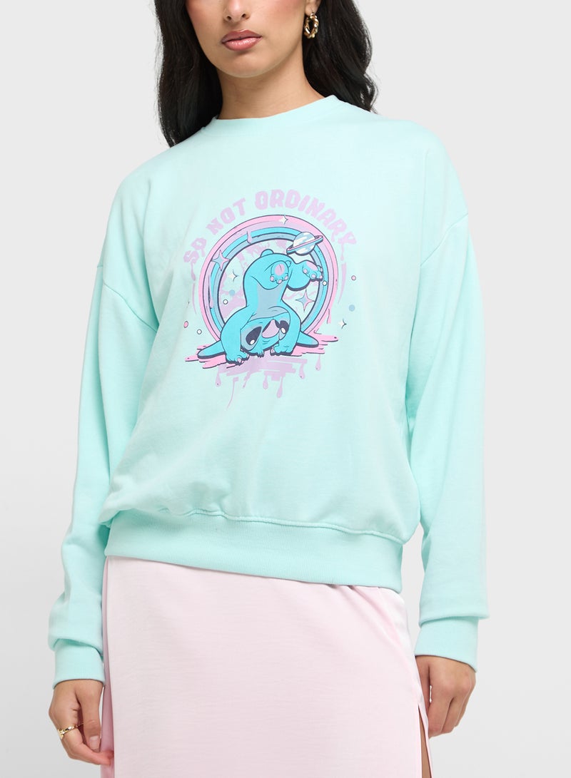 Stitch Oversize Graphic Sweatshirt