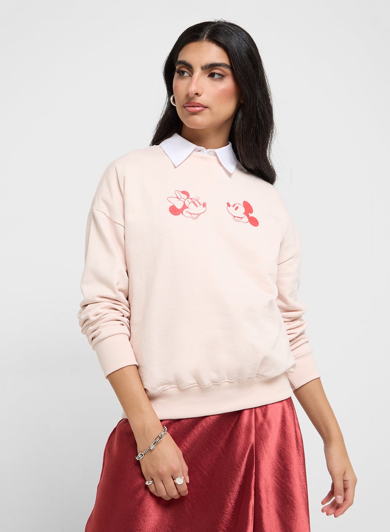 Mickey & Friends Oversize Graphic Sweatshirt