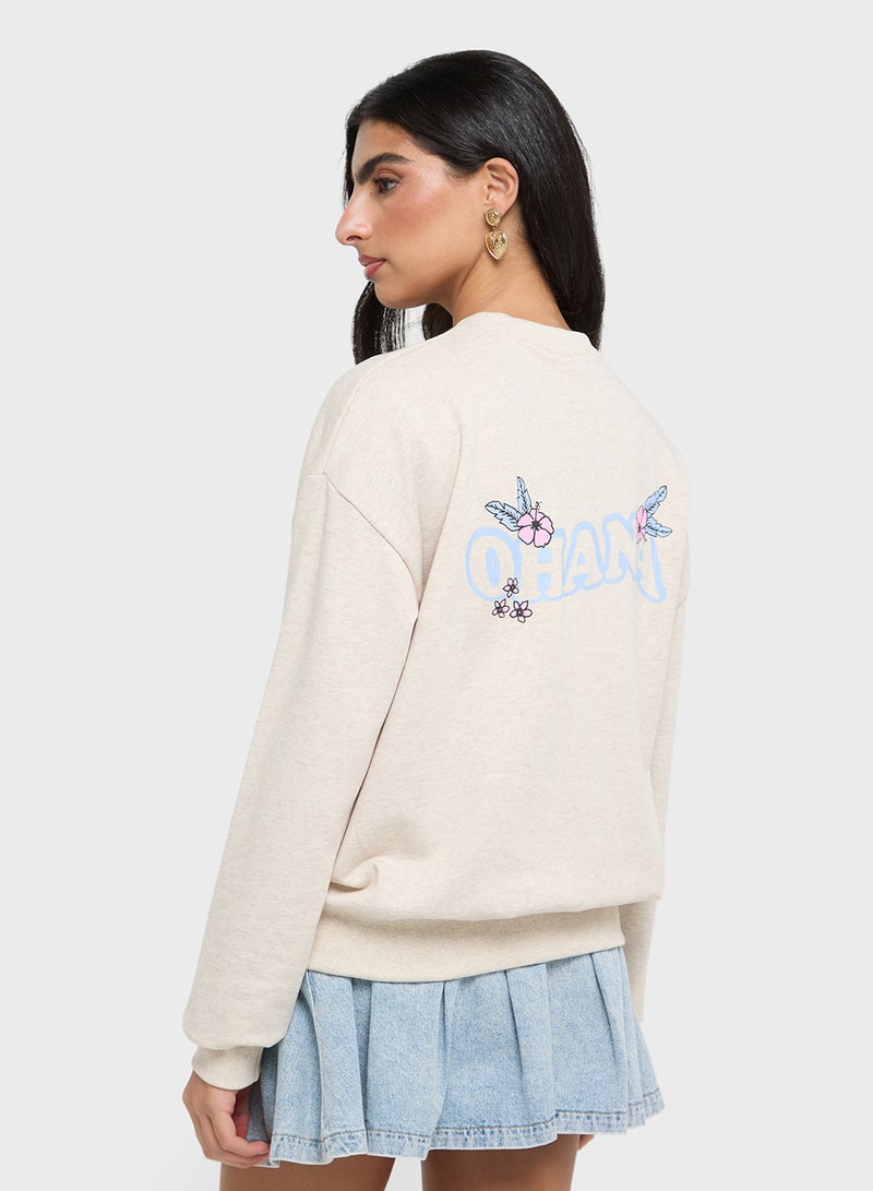 Stitch Oversize Graphic Sweatshirt