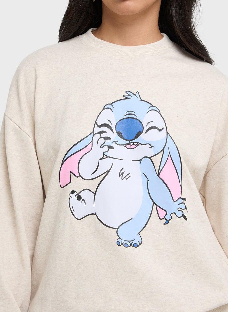 Stitch Oversize Graphic Sweatshirt