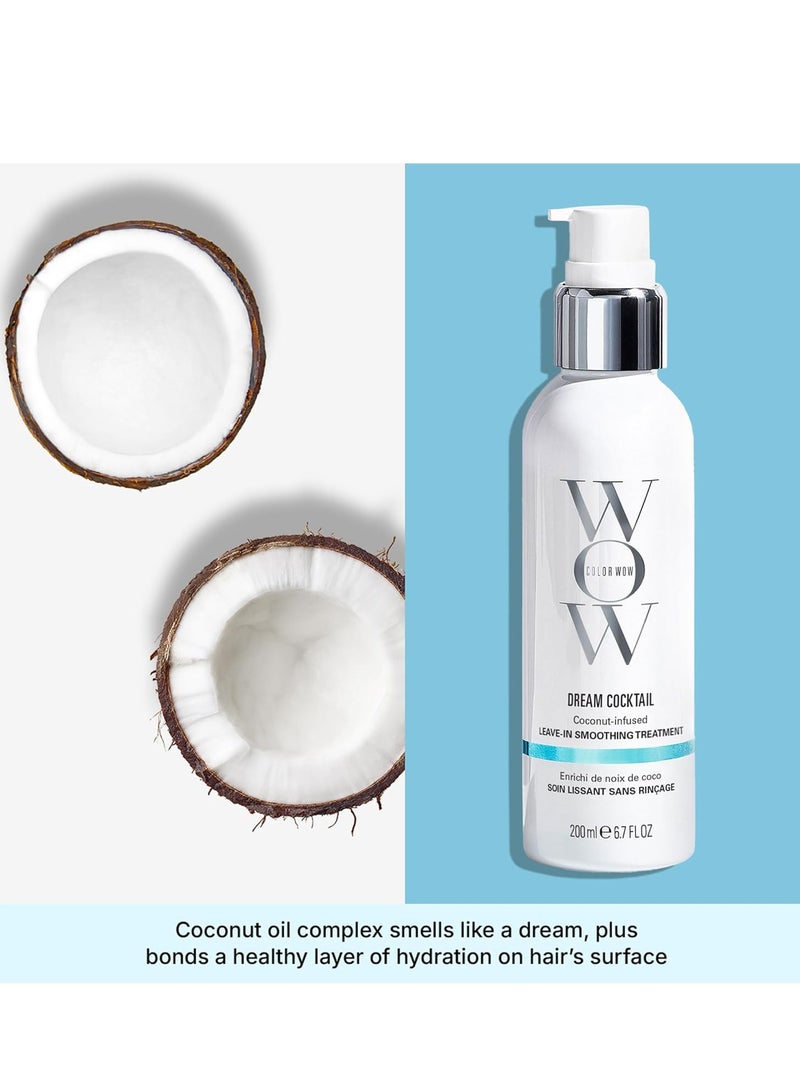 COLOR WOW Dream Cocktail Coconut Infused Leave-in Treatment  Silky, Supple, Frizz-Free Hair | Blow Dry Boost + Heat Protectant 200ml