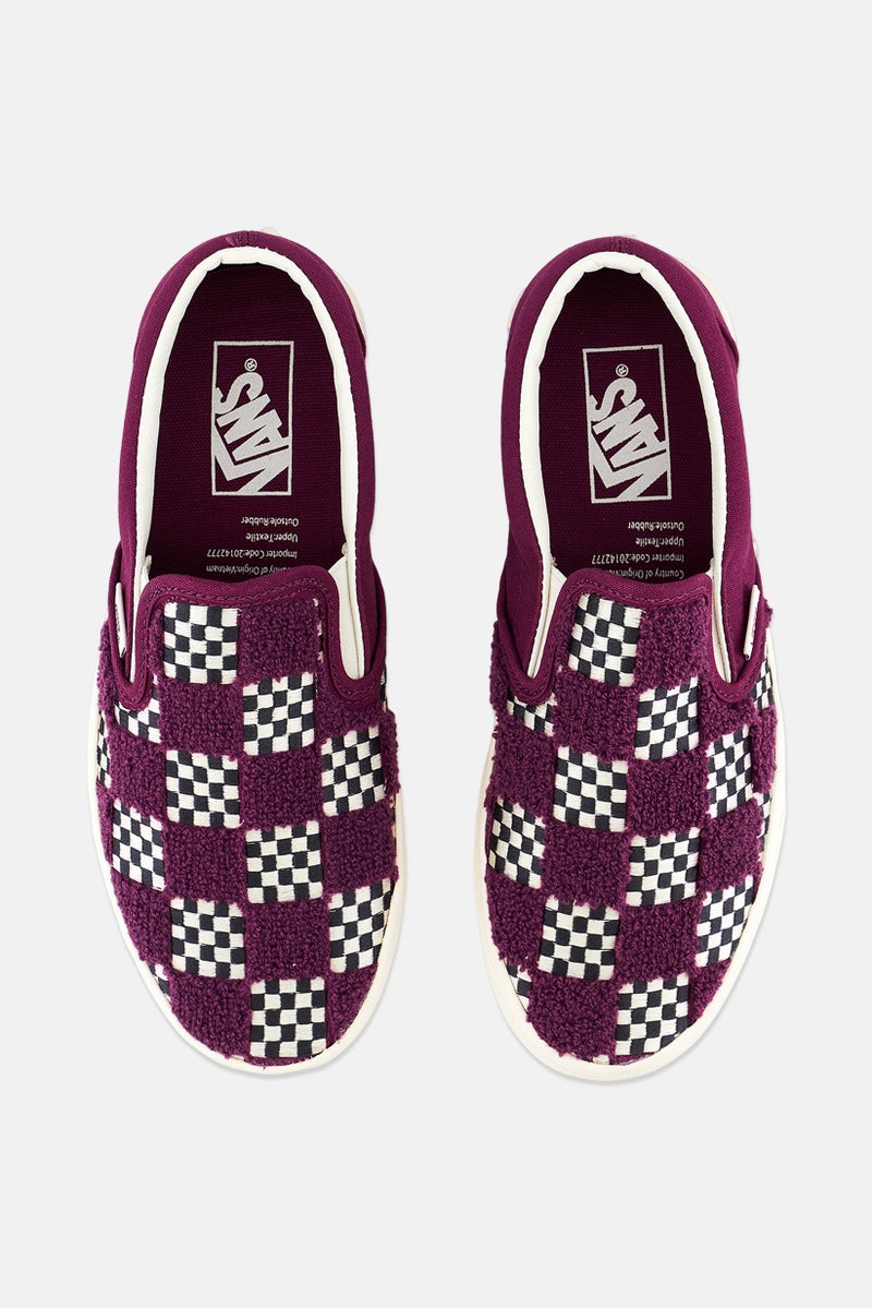 Men Classic Slip On Shoes, Purple/White Combo