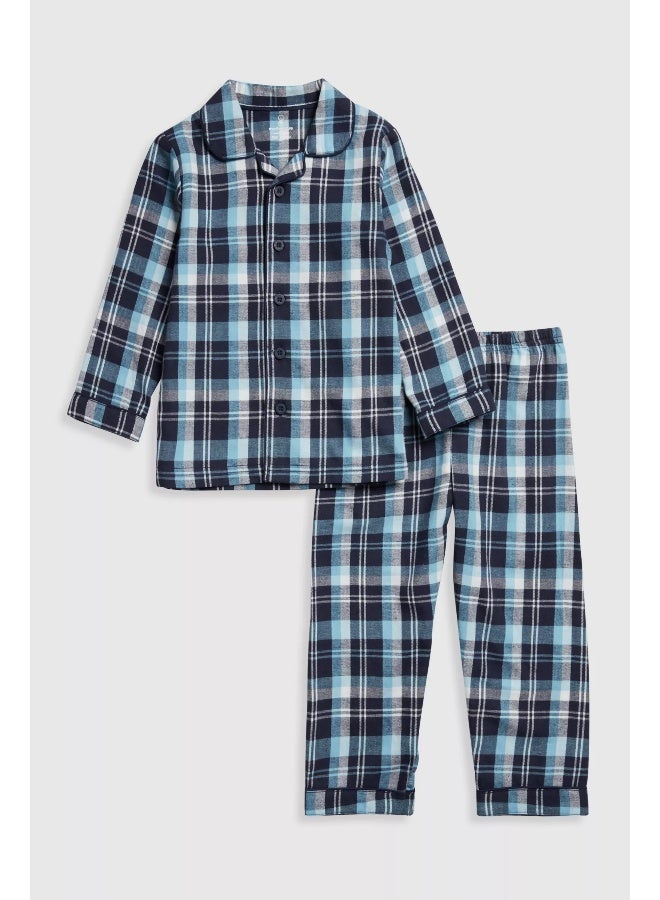 Blue Check Woven Pyjamas