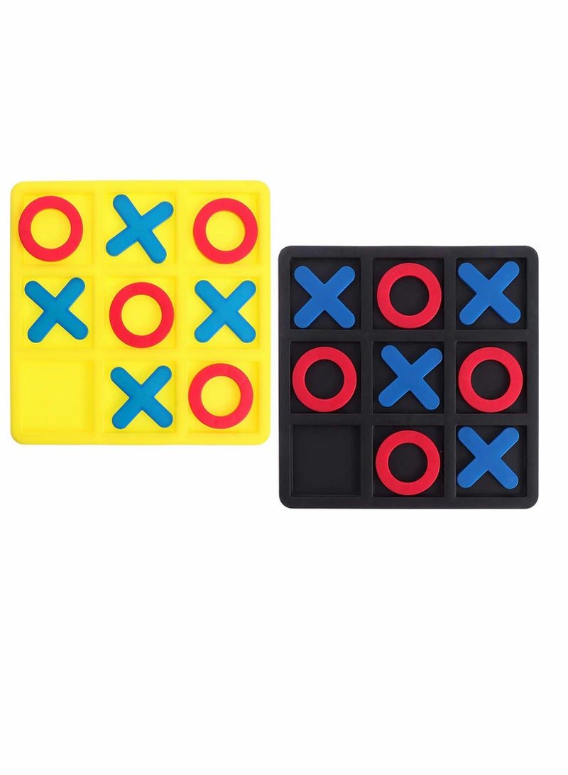 Board Games, Tic Tac Toe Game Board, Game Strategy Board, Game Family Games Night, Classic Board Games Tactile Puzzle, 2 Boxes
