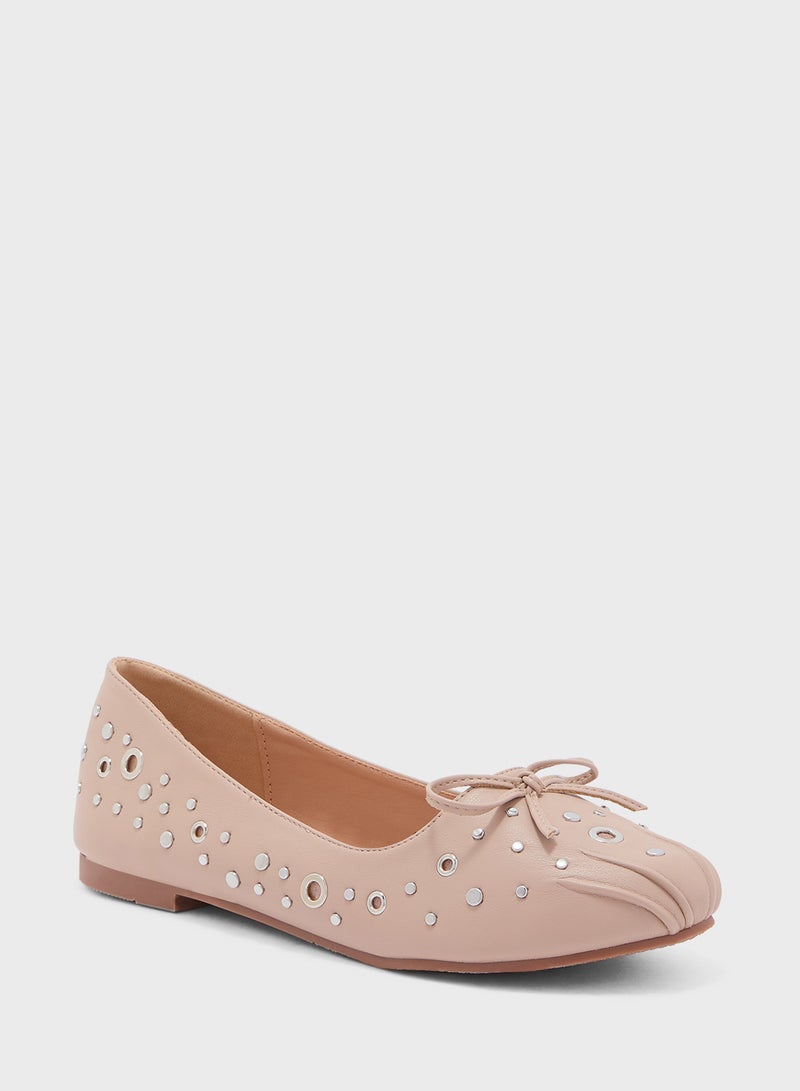 Eyelet Detail Ballerina