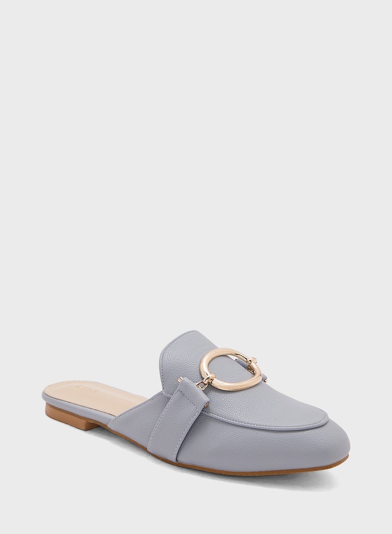 Oval Trim Detail Slip On Shoe