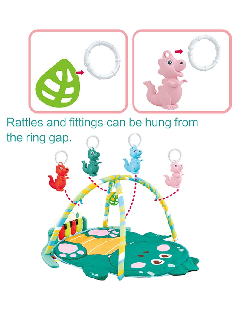 Baby Bym 2-in-1 Kickin' Tunes Music and Language Play Gym and Piano Tummy Time Activity Mat