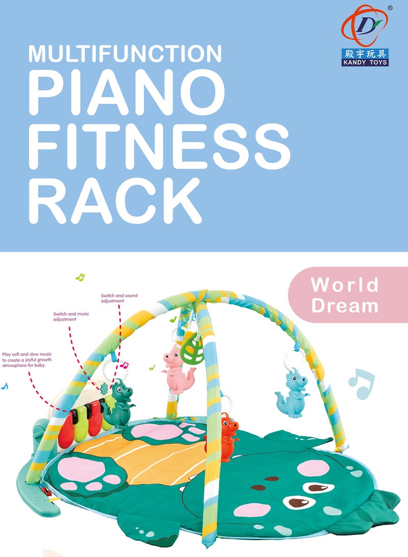 Baby Bym 2-in-1 Kickin' Tunes Music and Language Play Gym and Piano Tummy Time Activity Mat