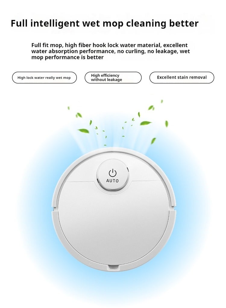 Fully Automatic Mini Smart Sweeping and Mopping Robot with Self Cleaning Function