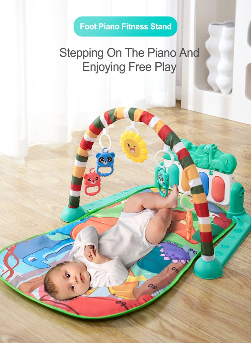 Baby Gym Play Mats Baby Toys Tummy Time Mat Toys Musical Activity Center for Newborn Infant Toys Piano Baby Play Mat Music Light Newborn Infant Gifts for Baby Toys