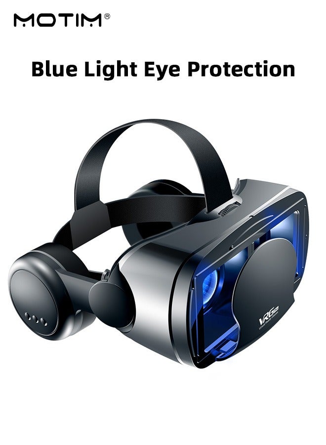 3D VR Glasses Goggles, Universal Cinema, Blue light Virtual Reality Headset Helmet, 120 ° Large Viewing Angle for 5-7' Smartphone