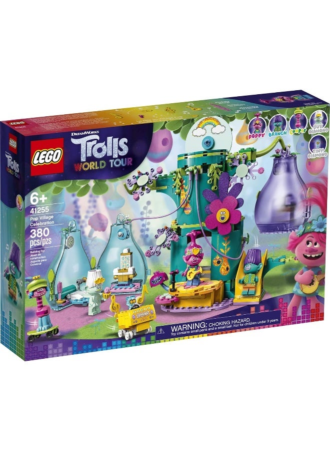 LEGO Trolls World Tour Pop Village Celebration 41255 Trolls Tree House Building Kit for Kids (380 Pieces)