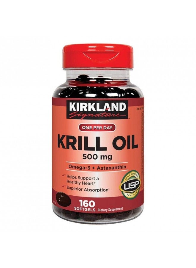 Kirkland Signature Krill Oil 500 Milligram 160 Softgels