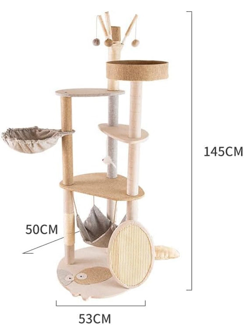 Cat Tree with Sisal Scratching Posts Cat Play House Large Multi Level and Rest Place Tower for Cats