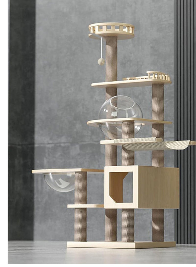 Cat Tree with Sisal Scratching Posts Cat Play House Large Multi Level and Rest Place Tower for Cats