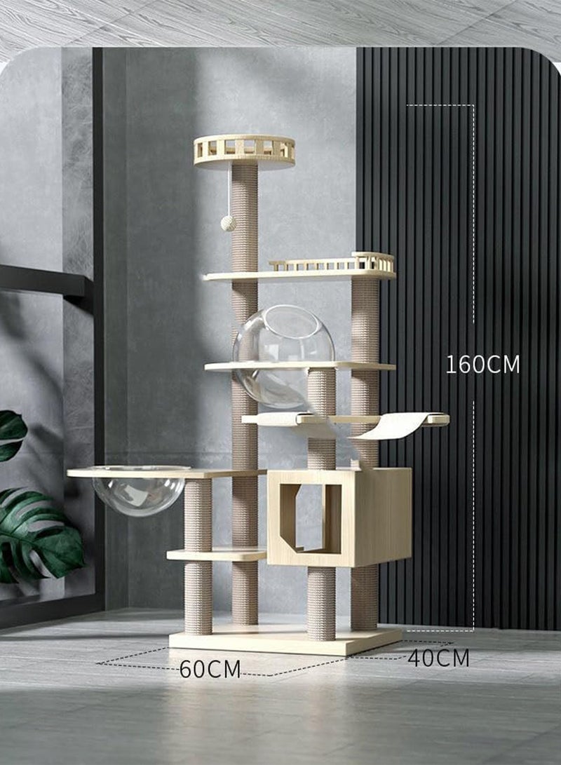 Cat Tree with Sisal Scratching Posts Cat Play House Large Multi Level and Rest Place Tower for Cats