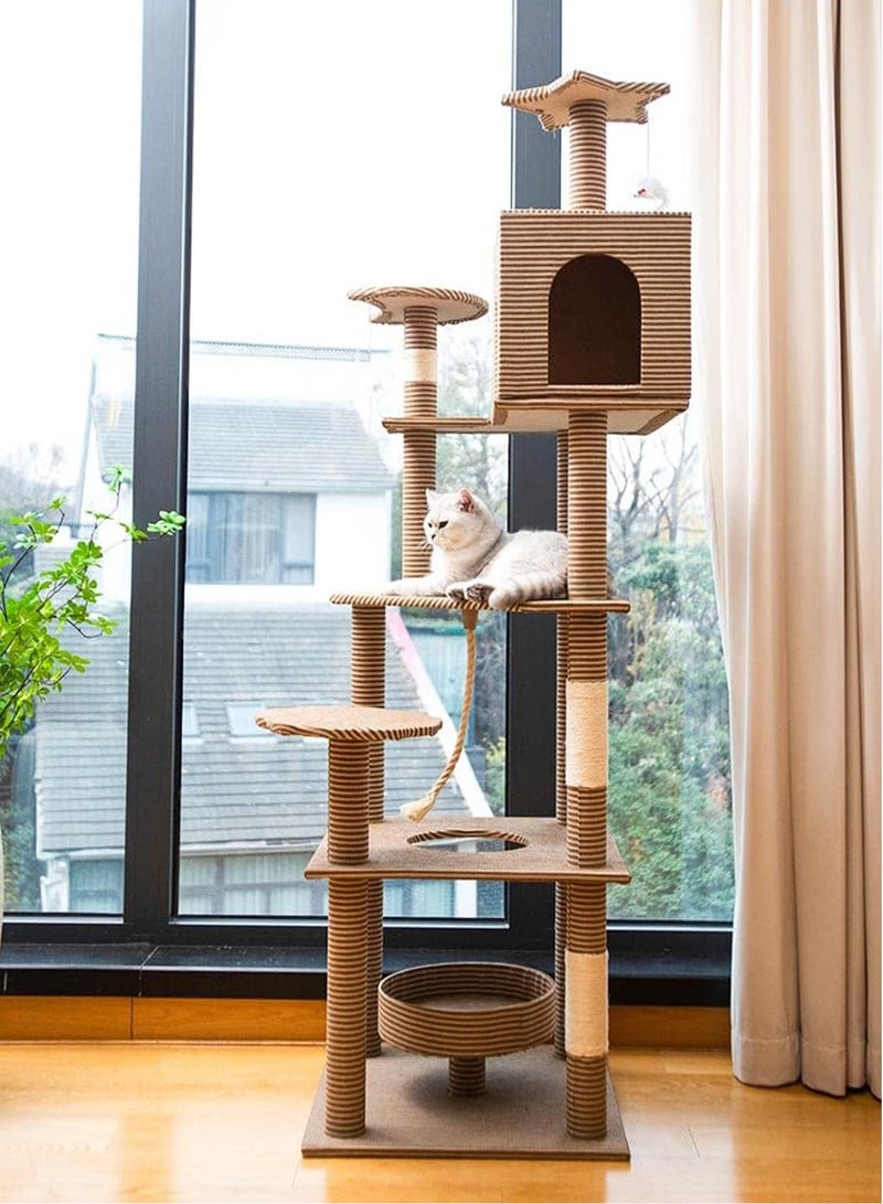 Cat Tree with Sisal Scratching Posts Cat Play House Large Multi Level and Rest Place Tower for Cats