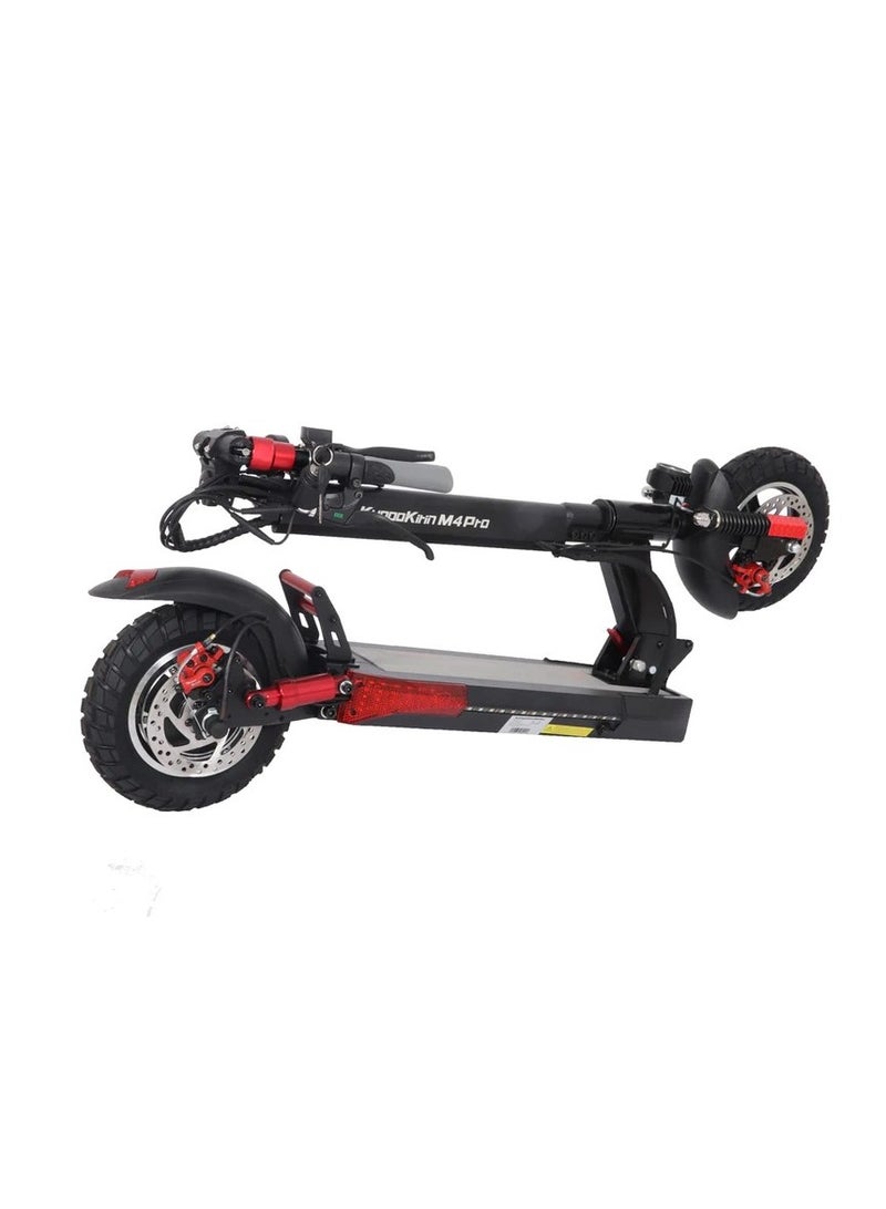 High-Performance M4 Pro Electric Scooter – 48KM/H Speed, 60KM Range, 10-Inch Tires, 600W Motor, and 15° Climb Capability, IP54 Waterproof, and LCD Display