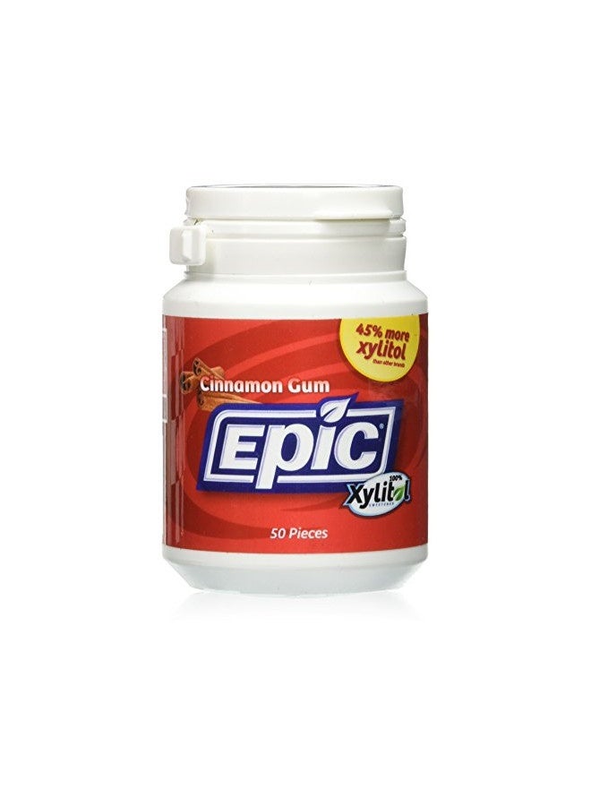 Epic Dental Xylitol Gum, Cinnamon - 50 Piece