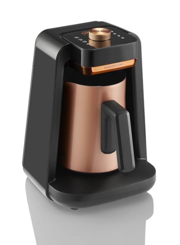 Arzum Okka rich automatic Turkish Coffee maker, Milk Drinks & Different hot beverages maker, Stainless still Pot with mixer (Copper,Spin Pro New)