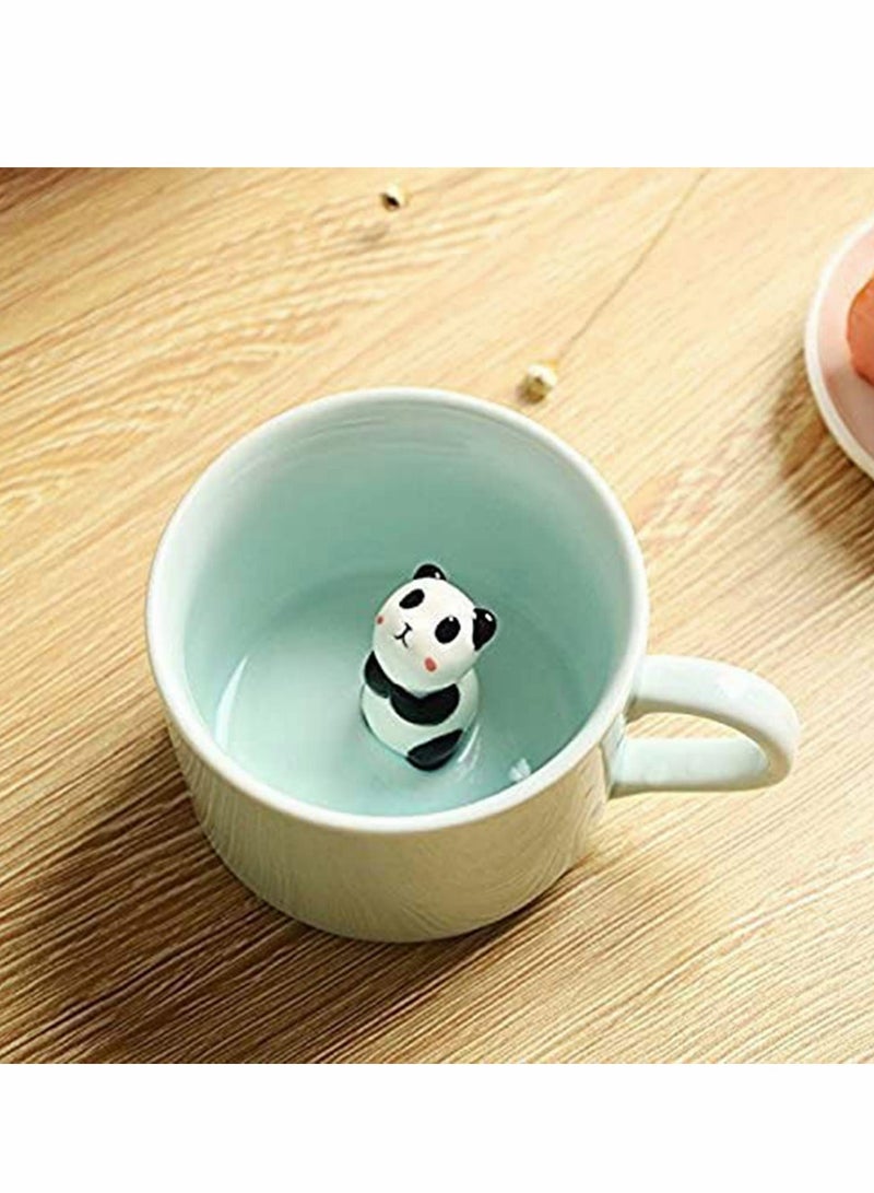 Panda Ceramic Cup, Coffee Milk Tea Ceramic Mugs,3D Animal Cups | Hidden Animal Inside |Best Gift for Morning Drink Weddings Birthdays Father's Day